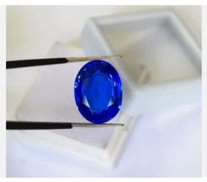 NEW! 9.75 Carat Natural Royal Dark Blue Sapphire Oval Cut Loose Gemstone - Picture 1 of 5