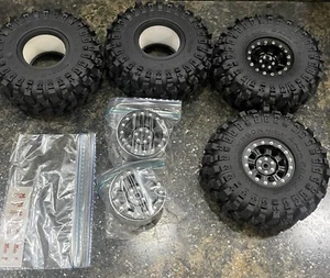 2.2” rc4wd racline monster beadlocks w/tires (brand new) - Picture 1 of 6
