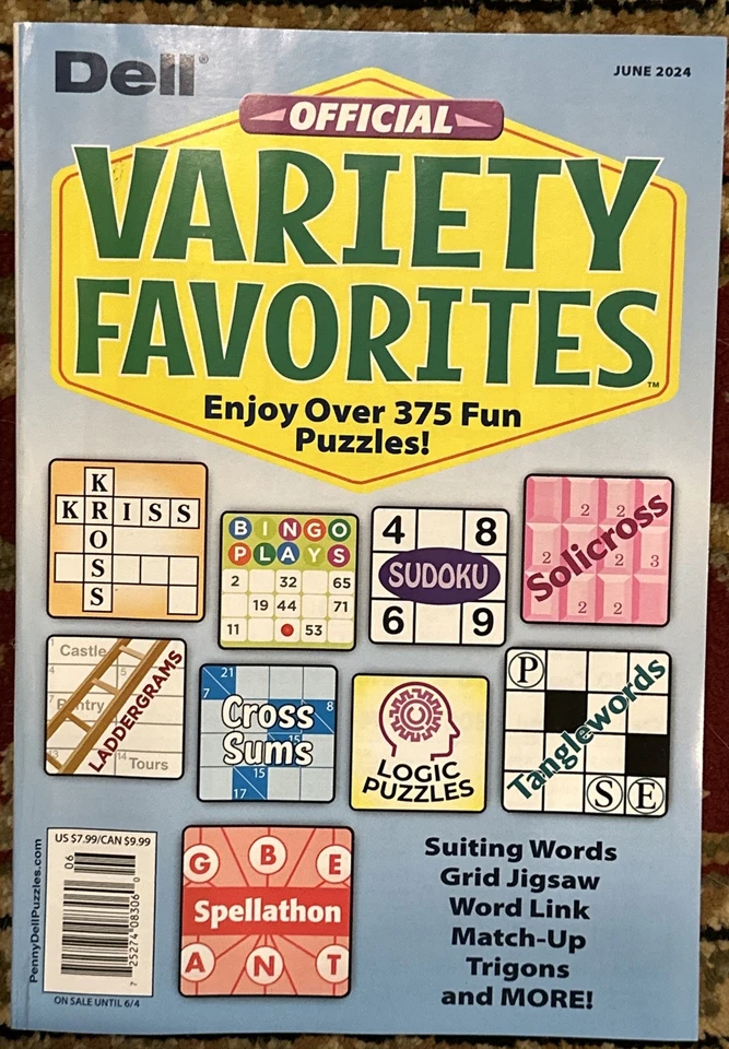 DELL Official Variety Favorites Puzzles Magazine June  2024 Foto 1 de 1