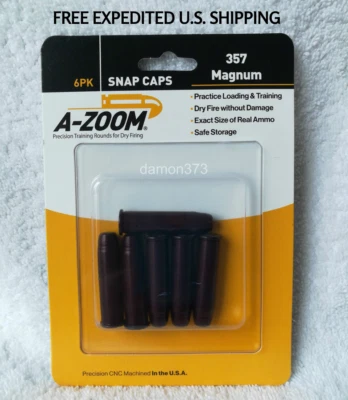 A-ZOOM 357 MAG Snap Cap 6PK Training Testing Safe Dry Firing Made in USA - Image 1 of 2