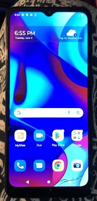 Motorola MOTO G Pure XT2163DL (32 GB) (Tracfone) Blue Smart Phone Cracked Glass - Image 1 of 2