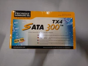Promise SATA 300 TX4 Adapter - gebraucht, Originalkarton, guter Zustand - Bild 1 von 9