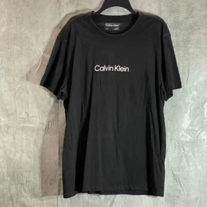 Camiseta de hombre CALVIN KLEIN negra/blanca con logotipo gráfico manga corta cuello redondo talla XL - Imagen 1 de 11