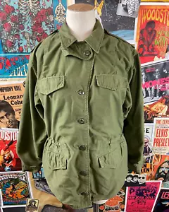 Giacca da campo militare vintage donna anni 70 epoca Vietnam OG-107 U.S. XS/S Land Girl - Foto 1 di 11