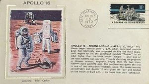 Colorano Silk Apollo 16 Moon Landing John Young & Charlie Duke 4/20/72 - Picture 1 of 1
