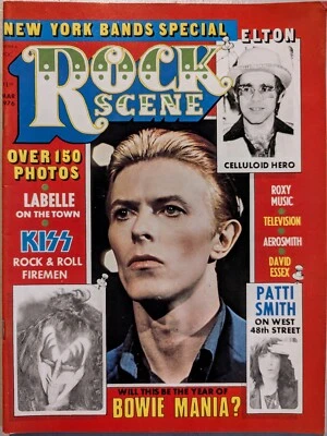 Rock Scene Magazine March 1976 Bowie, KISS, Elton, LaBelle, Blondie, Aerosmith  Foto 1 de 4