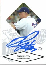2004 Auburn Doubledays DAVID PURCEY Signed Card autograph BLUE JAYS OK SOONERS