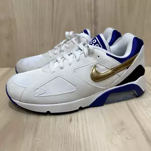 NUOVO! Nike Air Max 180 Concord Summit Bianco Oro Metallizzato FJ9259-101 Uomo 9 - Foto 1 di 8