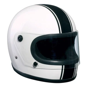Casco BANDIT ECE Integral Homologado Clasico Blanco con franja negra - Imagen 1 de 1