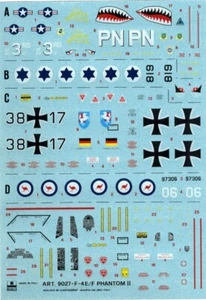 Mc DONNELL DOUGLAS F-4E/F 4 E PHANTOM II 1/72 DECALS DA KIT ESCI -mm 162x114 ca. - Picture 1 of 1