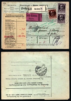 Alemania vale de pago de Núremberg 1920 a San Galo Suiza Foto 1 de 3