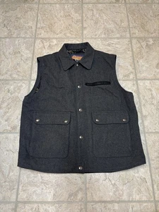 Cripple Creek Mens Wool Snap Vest Rancher Western Cowboy Conceal Carry XL - Picture 1 of 6