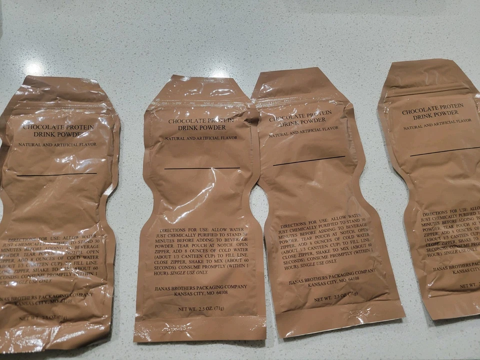 Proteína de chocolate en polvo MRE fecha de inspiración 2025 - paquete de 4 Foto 1 de 1