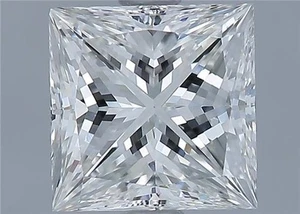 Cert. Diamante AGI 1,67 carati taglio principessa naturale estratto colore G sfuso SE chiarezza - Foto 1 di 2