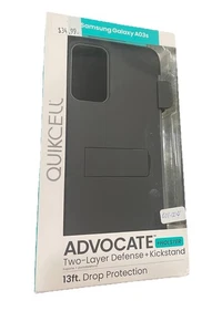 QUIKCELL ADVOCATE + Holster + Ständer Stahl schwarz Hülle für Samsung Galaxy A03s - Bild 1 von 8