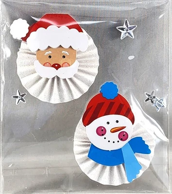 Christmas Santa Claus & Snowman Recollections 3D Stickers - Image 1 of 2