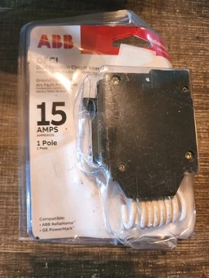 ABB 15 Amp Single-Pole Dual Function Arc Fault/GFCI Breaker (THQL1115DFA) - Image 1 of 4