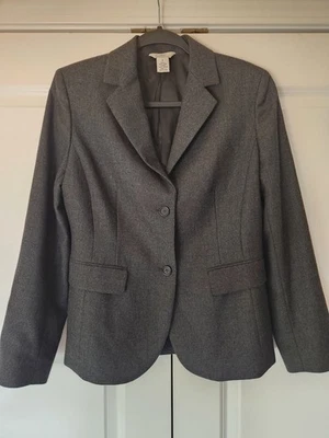 Blazer Brooks Brothers 346 Mujer Talla 6 Gris Lana Dos Botones Chaqueta  Foto 1 de 4