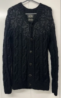 AllSaints Mens Vargan Cardigan Sweater Black Size XS - Image 1 of 4
