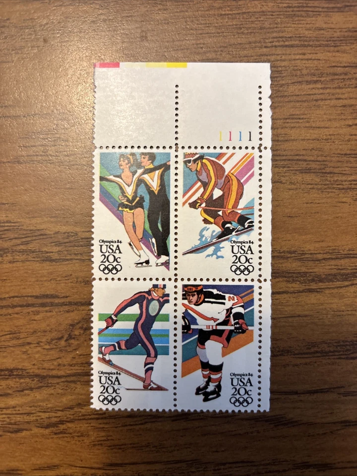 1984 20c Winter Olympic Games Mint Stamp Plate Block #2067/2070 - Image 1 of 1