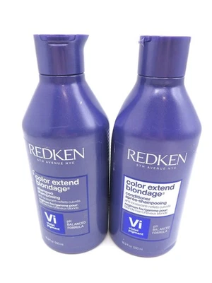 SHAMPOO E CONDICIONADOR REDKEN COLOR EXTENSION BLONDAGE 16,9 oz arranhado! - Imagem 1 de 2