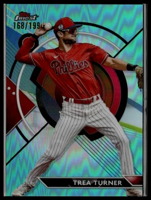 Trea Turner 2023 Finest Aqua Refractor #72 SN Philadelphia Phillies - Image 1 of 2
