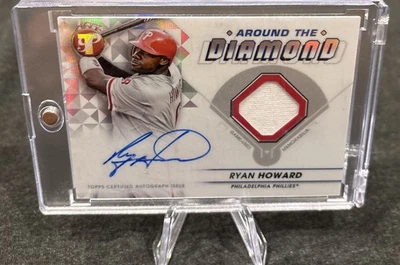 2023 Topps Pristine RYAN HOWARD Around the Diamond On Card Auto Relic Phillies - Image 1 of 2