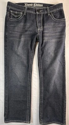 Pantalones de mezclilla azules Xtreme Couture para hombre talla 34x30 holgados skate bigotes Foto 1 de 4