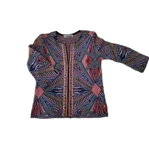 Aldo Martins Anthropology Sequin Trim Cardigan Sweater Jacket Sz 4 Aldomartins - Picture 1 of 18