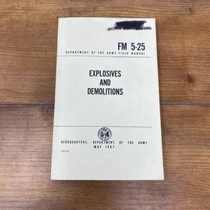 Department of Army Explosives and Demolitions FM 5-25 Field Manual 1967 - Bild 1 von 11