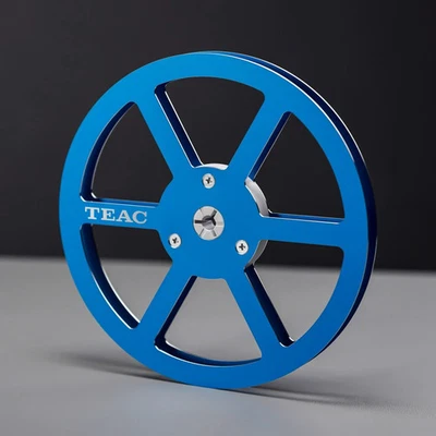 1X TEAC 7" Universal Blue 1/4" Edge Polished Tape Reel For Reel Tape Recorders - Image 1 of 4