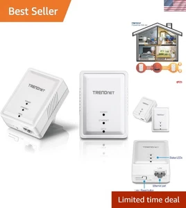 Powerline 500 AV Nano Adapter Kit - 2 TPL-406E Adapters for High-Speed Internet - Picture 1 of 9