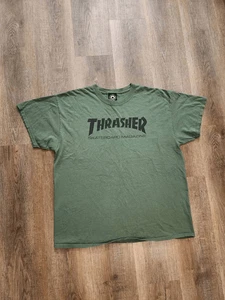 Thrasher magazine T-SHIRT graphic print green black Men's XL Cotton - Picture 1 of 4
