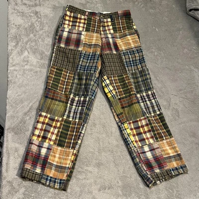 Pantalones Polo Ralph Lauren Para Hombre 32x30 Multicolor Patchwork Madrás Cuadros Preppy Foto 1 de 4