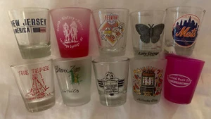 10 New York/New Jersey Themed Shot Glasses - Brand New - Picture 1 of 11