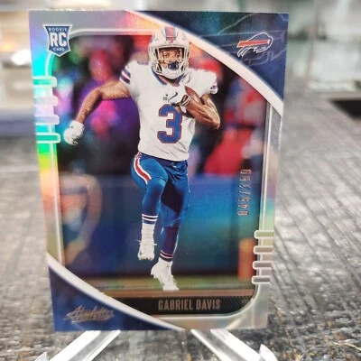 2020 Panini Absolute Silver Foil Gabriel Davis Rc # 136 #ed 45/199 - Image 1 of 2