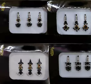 Lot of 50 Pcs Sale Bindi Women Gift Bollywood Reusable Tattoos Costume Jewels - Picture 1 of 24
