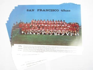Lotto foto squadra calcio San Francisco 49ers (13) - 1973 o 1974 - 9,5"x12,5" - Foto 1 di 6