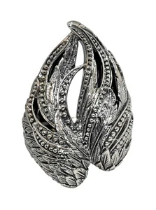 Scott Kay Designer Solid 925 Sterling Silver Detailed Angel Wing Ring! Size: 8! - Picture 1 of 6