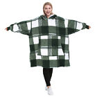 Hoodie Sweatshirt Wearable Blanket Soft Warm Travel Pillow for Men Women