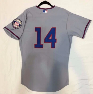 ¡Auténtico! Majestuosa TALLA 44 GRANDE CHICAGO CUBS, ERNIE BANKS TBTC JERSEY ¡RARA! Foto 1 de 4