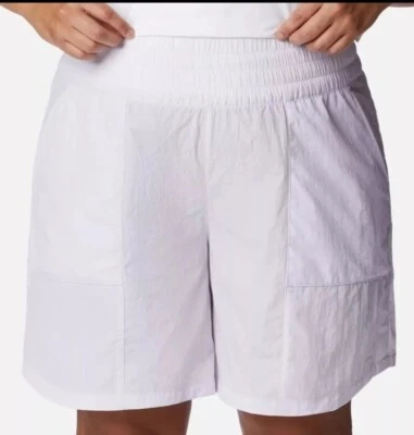Pantalones cortos de trekking COLUMBIA Lite púrpura sin límites con Omni Shield para mujer Plus 2X Foto 1 de 4