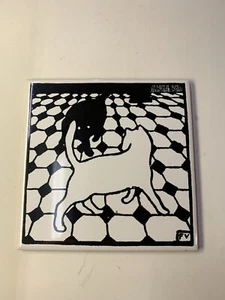 Vintage Metropolitan Museum of ART MMA Felix Vallotton Cat Art Tile - Picture 1 of 7