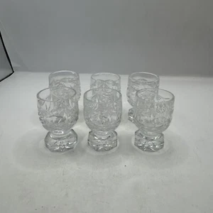 Juego de 6 vasos de cristal cortado con plomo - Imagen 1 de 5