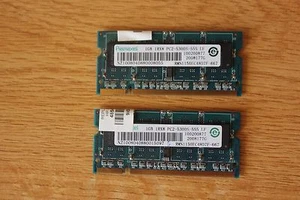 2GB 2x 1GB Kit HP Compaq PC2-5300 Part# 485029-001 Memory RAM PRESARIO CQ50 217C - Picture 1 of 3