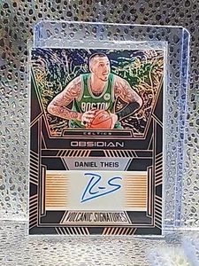2019-20 Obsidian Volcanic Electric Etch Orange /50 Daniel Theis Auto SSP - Picture 1 of 2