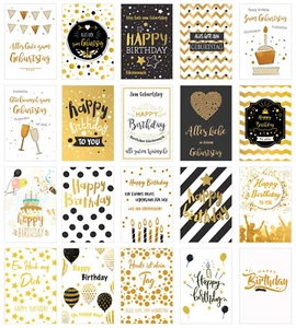 Set 20 exklusive Premium Geburtstagskarten mit Briefumschlag (20532) - Bild 1 von 8