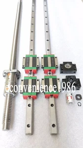 2 pcs HGR20-700mm Linear rail & HGW20CC &DFU2005-750mm Ballscrew&BF15/BK15 Kit - Picture 1 of 6