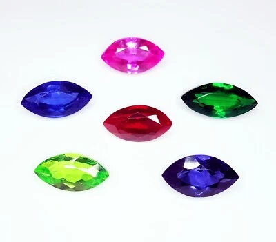 6 Pcs Natural Ruby Sapphire Garnet Peridot Tanzanite 55 Cts Certified Lot R278 - Image 1 of 4