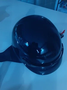 Vintage~ Bell Motorcycle Half Helmet~ Bandito Dot ~ Small ~ Glossy Black - Picture 1 of 11